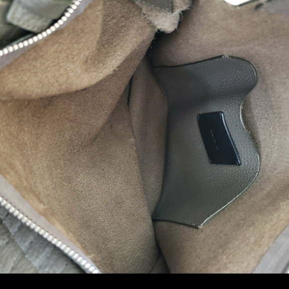 All Saints Mori Hobo Bag in Grey/Brown Leather - Picture 7 of 12